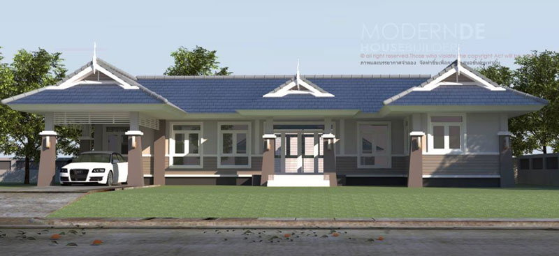 ผลงานออกแบบ บ้านคุณสุกัญญา | รับสร้างบ้านอุดรธานี รับสร้างบ้านขอนแก่น