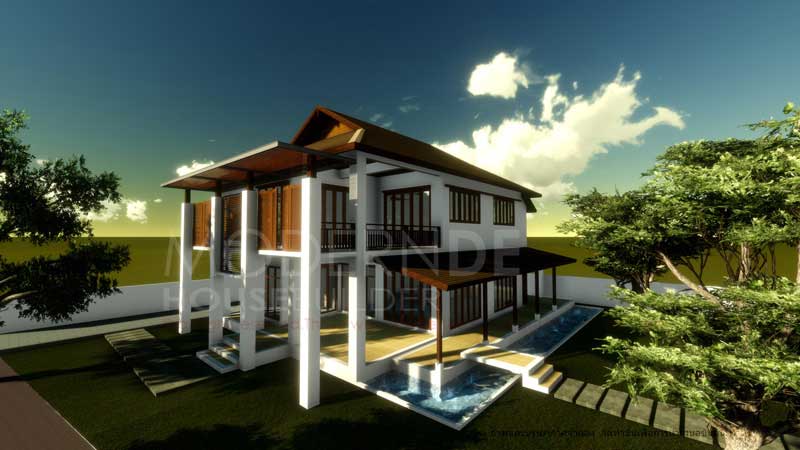 ผลงานออกแบบ บ้านคุณสุลาเพชร | รับสร้างบ้านอุดรธานี รับสร้างบ้านขอนแก่น