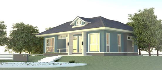 ผลงานออกแบบ บ้านคุณธนาพร | รับสร้างบ้านอุดรธานี รับสร้างบ้านขอนแก่น
