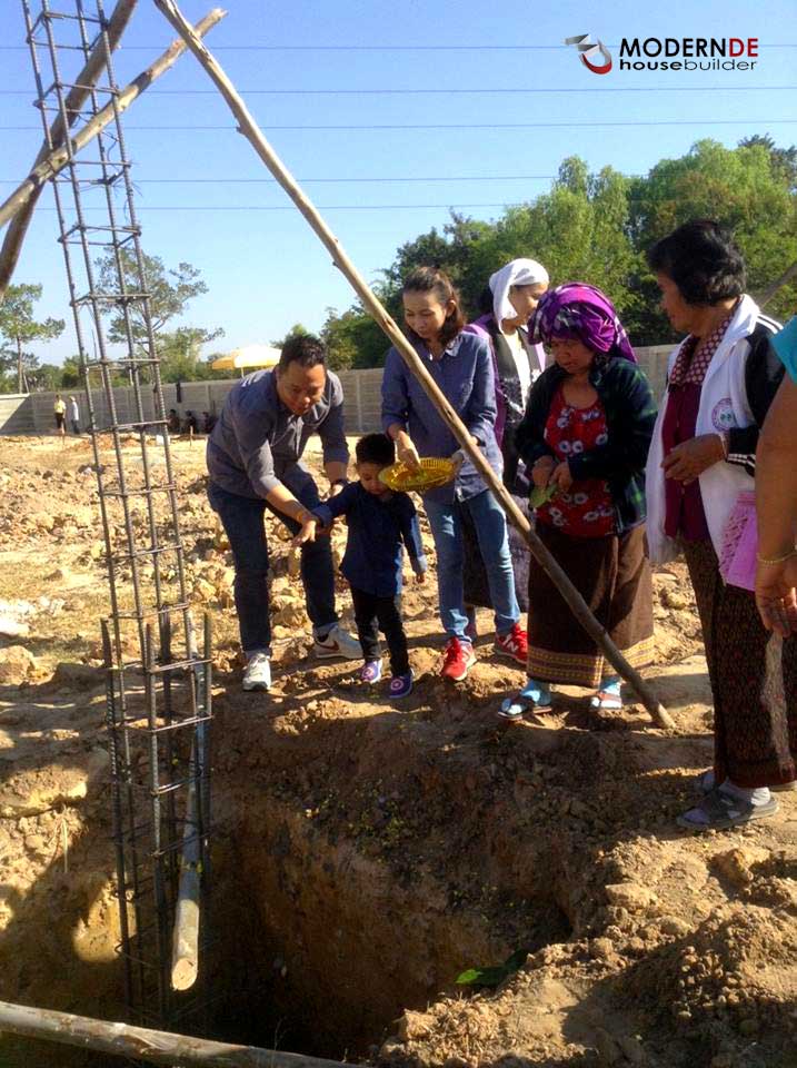พิธียกเสาเอก-โท MDUD143.4 | รับสร้างบ้านอุดรธานี รับสร้างบ้านขอนแก่น
