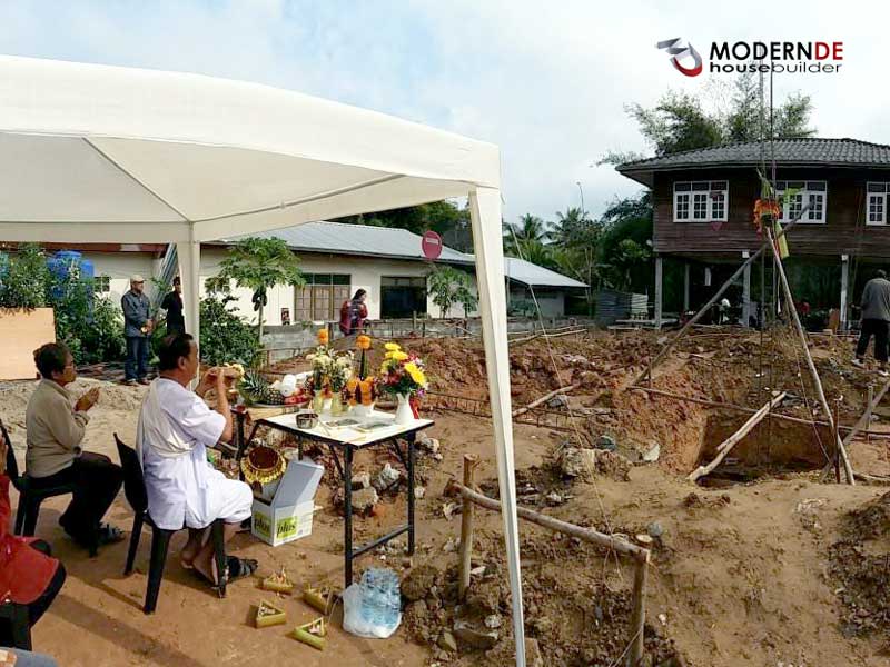 พิธียกเสาเอก-โท MDUD165 | รับสร้างบ้านอุดรธานี รับสร้างบ้านขอนแก่น
